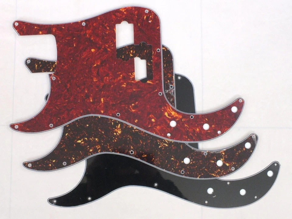 Left Handed SCRATCH PLATE Pickguard to fit USA/Mex Precision Bass in 3 Colours
