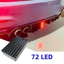 F1 Style 72 LED Rear 3rd Third Strobe Flashing Tail Brake Stop Light Universal