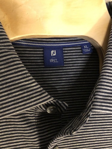 FootJoy 1857 Polo Shirt Mens XL Short Sleeve Pima Cotton/Spandex - Picture 3 of 5