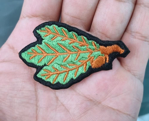 WW2 Germany Army Sniper Leaf Military Cap Badge embroidery PATCH