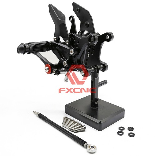 FXCNC CNC estriba de ajuste delantero reposapiés montaje trasero para ZX25R 2020-2021 negro - Imagen 9 de 11