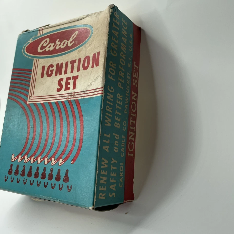 Juego de cables de bujía Carol vintage para vehículos de los años 40 y 50 publicidad NOS Foto 4 de 4