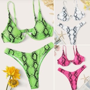 snakeskin push up bikini