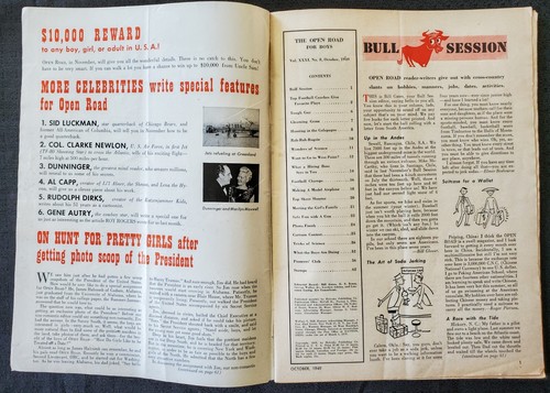 1949 NCAA FB Preview Coach Plays Burt Lancaster The Open Road For Boys Magazine - Picture 2 of 6