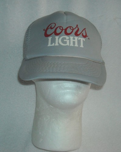Gorra de béisbol Coors Light Beer Trucker Snapback gris material hinchado - Imagen 4 de 5