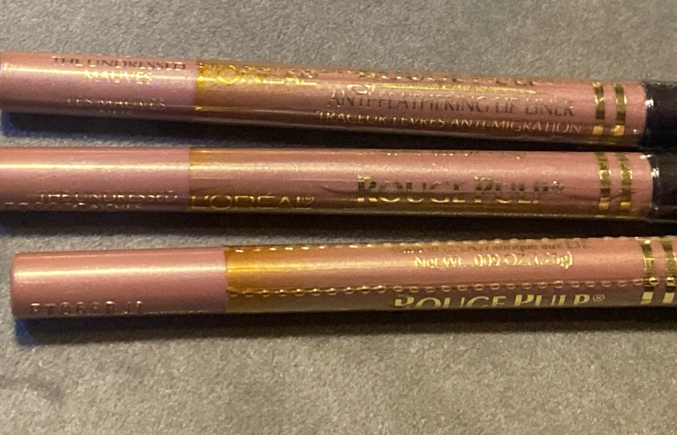 Lot Of 3 L'Oreal Lipliner Rouge Pulp Anti-Feathering The Undressed Mauves NEW - Image 4 of 4