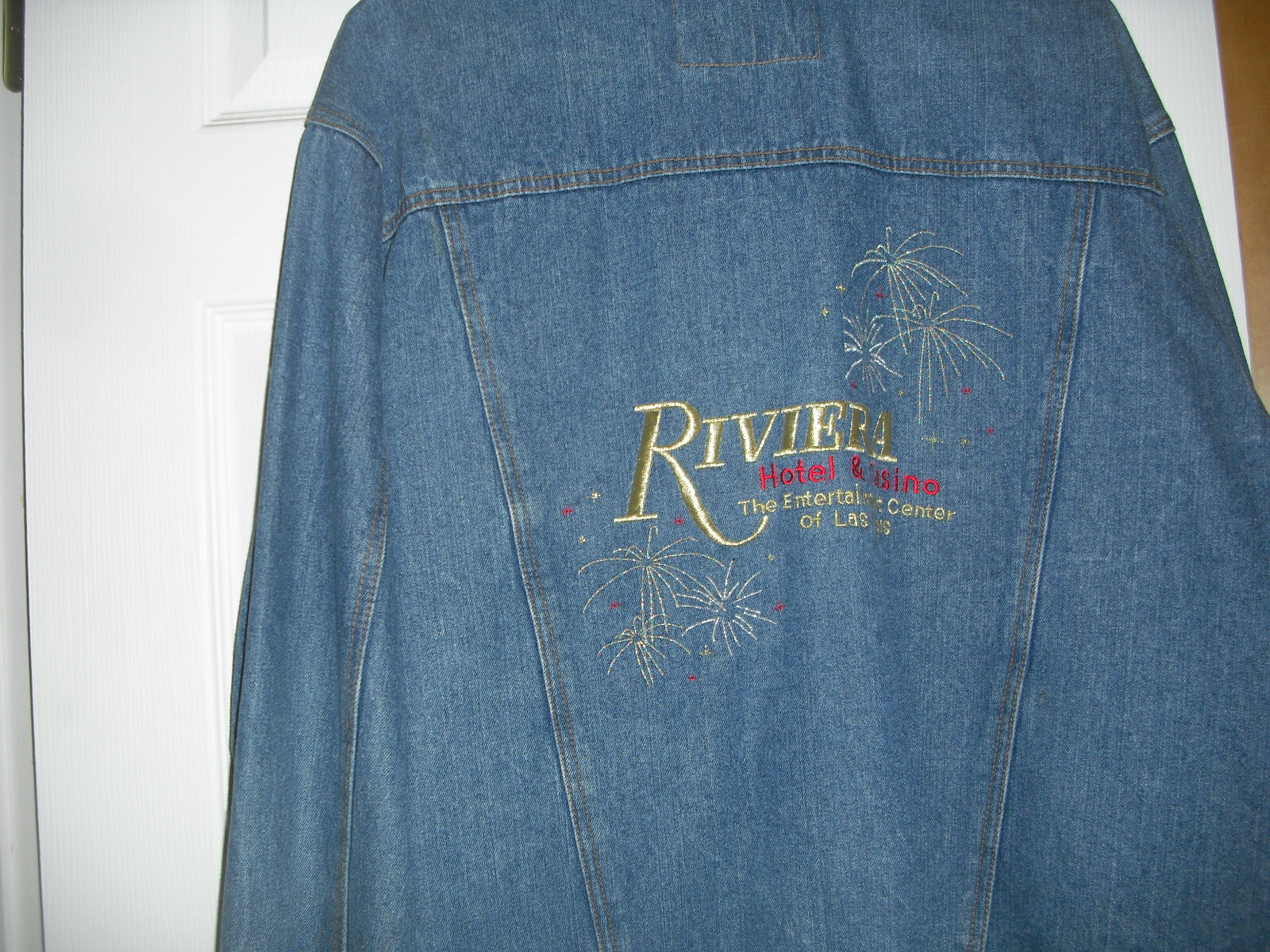 MEN'S JEAN COAT, RIVIERA BLUES, LOGO ON FRONT & BACK,… Gem