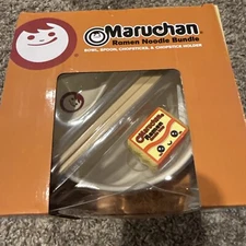 Maruchan Ramen Noodle Bowl Set with Chopsticks -l id & Spoon Gift, 5 Inch