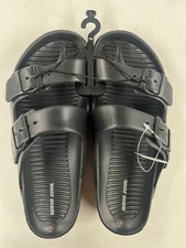 Wave Zone Men’s Black Slides Sandals Size L 10 NWT