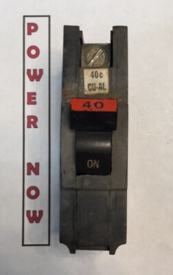 Federal Pacific FPE Stab-Lok Breaker 1 Pole 40 Amp 120V Thick - Ships Today