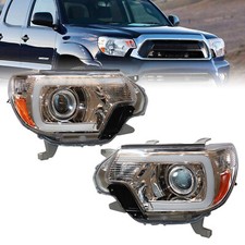 Fits 2012-2015 Toyota Tacoma Led Strip Bar Projector Headlights Headlamps Pair Fits 2012-2015 Toyota Tacoma Led Strip Bar Projector Headlights Headlamps Pair