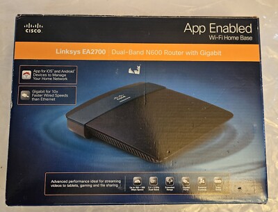 Cisco App Enabled Wi-Fi Home Base - Linksys EA2700 Dual-Band N600 Router