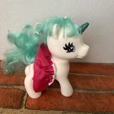 Unicorn My Little Pony White With Mint Green Hair Butterfly Cutie Mark