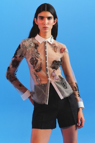 ZARA ICONS NWT EMBROIDERED TULLE SHIRT LIMITED EDITION 4344/900 SHEER TATTOO - Picture 9 of 24