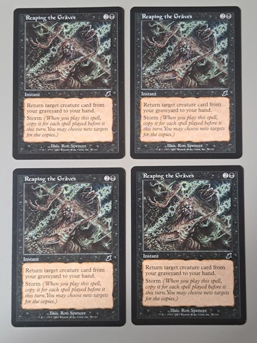 4x Reaping the Graves - Mtg Scourge SCG Common Excellent (EX)
