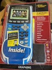 Texas Instruments TI-84 Plus C Silver Edition Graphing Calculator Blue New Open