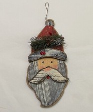 11  Wooden Santa Wall Door Hanging Christmas Holiday Decoration Xmas
