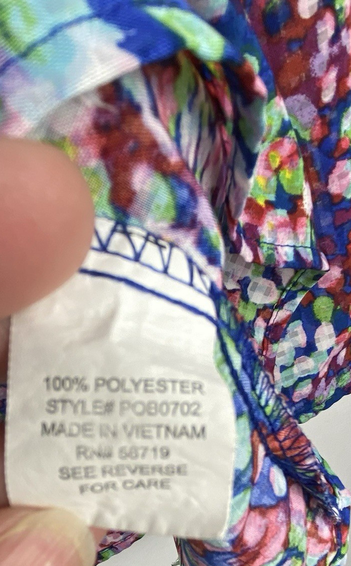 Notations Blouse Women's 3X Split Button Neck Ple… - image 11