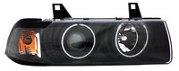 Scheinwerfer Set FüR BMW E36 Coupe Cabrio Ccfl Angel Eyes H1 H3 Klar Schwarz