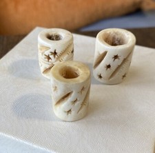 Vintage Carved Decorative African Bead Lot (3)