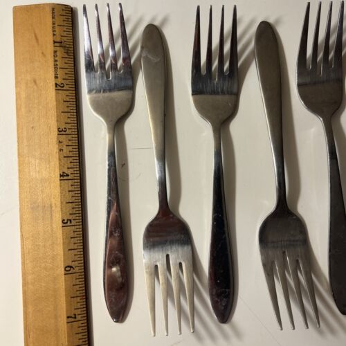 7 Oneida OHS380 Salatgabeln 7" spitze Spitze glänzend Edelstahl Besteck Silberbesteck - Bild 2 von 5