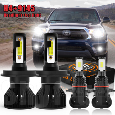 Combo LED Headlight Kit For Toyota Tacoma 2005-2011 – Hi/Low Beam + Fog Lights – 6000K Bright White 4 thumbnail image