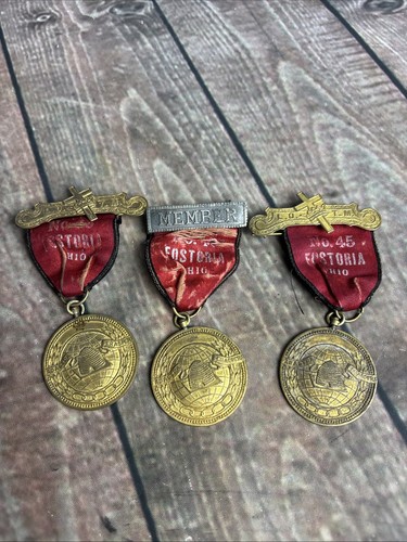 Antique Fraternal Medal Masonic Or Odd Fellows Fostoria Ohio