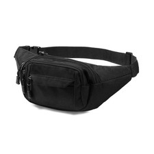 Vinabo Marsupio Uomo Donna Unisex, Marsupio Sportivo Grande con 4 Zip Tasche,Mar