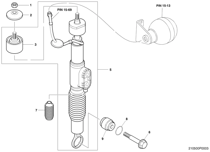 PD24464PB BENTLEY ARNAGE AZURE & BROOKLANDS  BUSH DAMPER LOWER MOUNTING - Image 2 of 2
