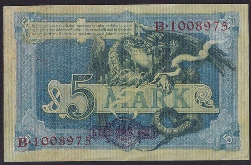 1904 Germany 5 Mark — photo from the most recent tracked eBay sale