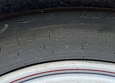 Max load sidewall mark