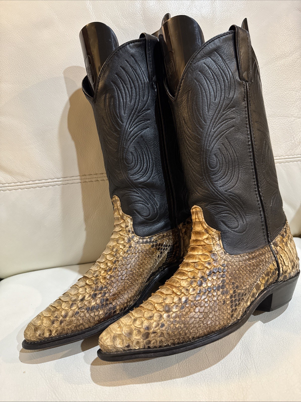 Code West Python Cowboy Boots 7 M Genuine Snakesk… - image 2