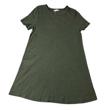 Madewell Ribbed Swingy T Shirt Dress Green Size XL