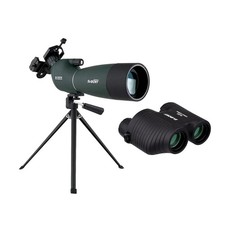 SVBONY SV28 Spotting Scopes Bundle with SVBONY SV10 8x25 Binoculars