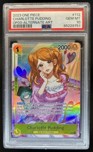 2023 One Piece Pillars Strength Charlotte Pudding Rare Alt Art #OP03-112 PSA 10