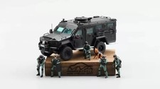 MINI VISUAL ART 1:64 Bearcat G3 Panda Armored Vehicle with Figure Car Model