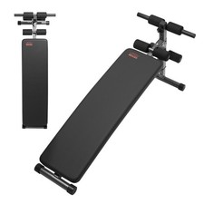 Sit Up Bench,Folding Curved Decline Ab Bench,with 5 Adjustable Height Settings
