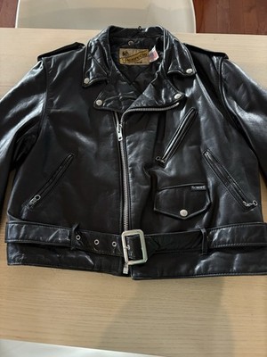 PERFECTO by Schott NYC Men s Black Leather Biker Jacket - Size 46