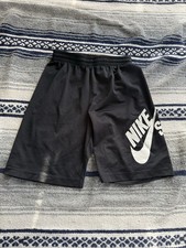 Y2K Nike SB Shorts Black Skateboard Swoosh Graphic Size Youth Large 12 / 13