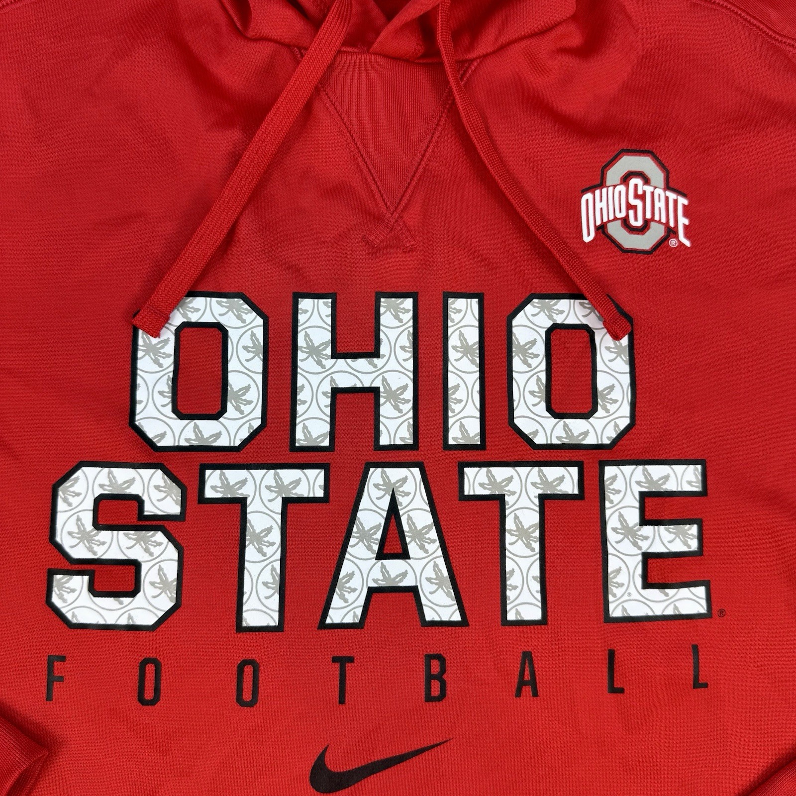Ohio State University Buckeyes Football Nike Therma-Fit Fleece Hoodie Men's XXL thumbnail 4