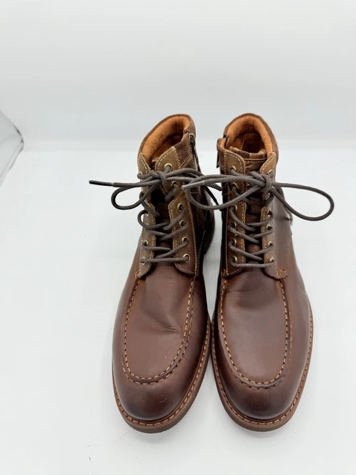 Nuevo Florsheim Botines Para Hombres 7 M Chalet Puntera Cuero Marrón Cremallera Lateral 1927 Foto 3 de 4