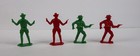 1960’s Toy Cowboy & Indian Figures, Yellow /Green/ Red Unknown Brand Lot Of 28 — photo 10