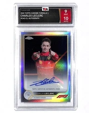 2022 Topps Chrome Formula 1 F1 Charles Leclerc Auto Autograph Card TGA 9