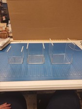 Acrylic Display Cases Set 3 Tiered Clear Cube Box Figurine Collectible