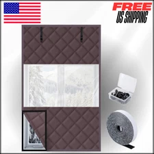 Visible Insulated Window Cover 3 Layer 63x39",Oxford Thermal Blanket W Fastener