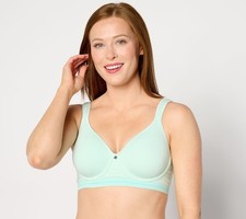 Maya J Women's Bra Sz 38DD Breezies Comfort Breeze Seamless Green A631860