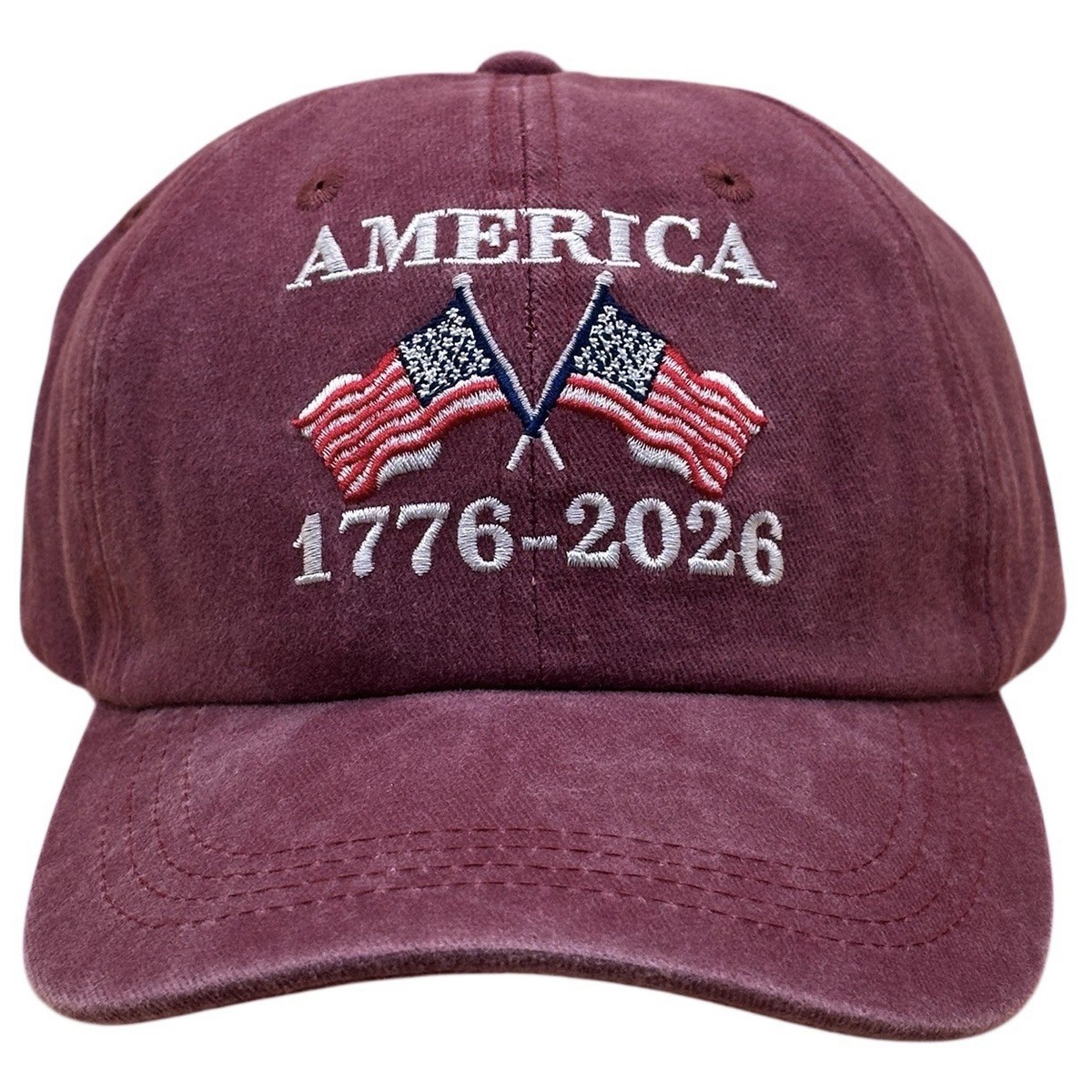 US 250th Anniversary Embroidered Cap Unstructured Hat Flag 