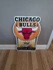 Vintage Chicago Bulls Miller Mgd Metal Tin Advertisement Beer Sign Nba