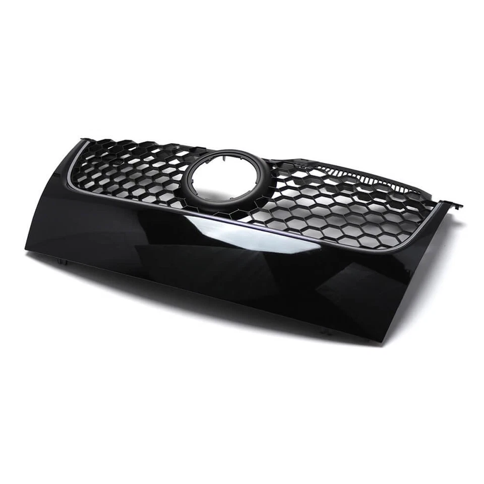 Front bumper grille with mesh trim for 2006-09 Volkswagen Golf Jetta GTI MK5 GLI - Image 3 of 4