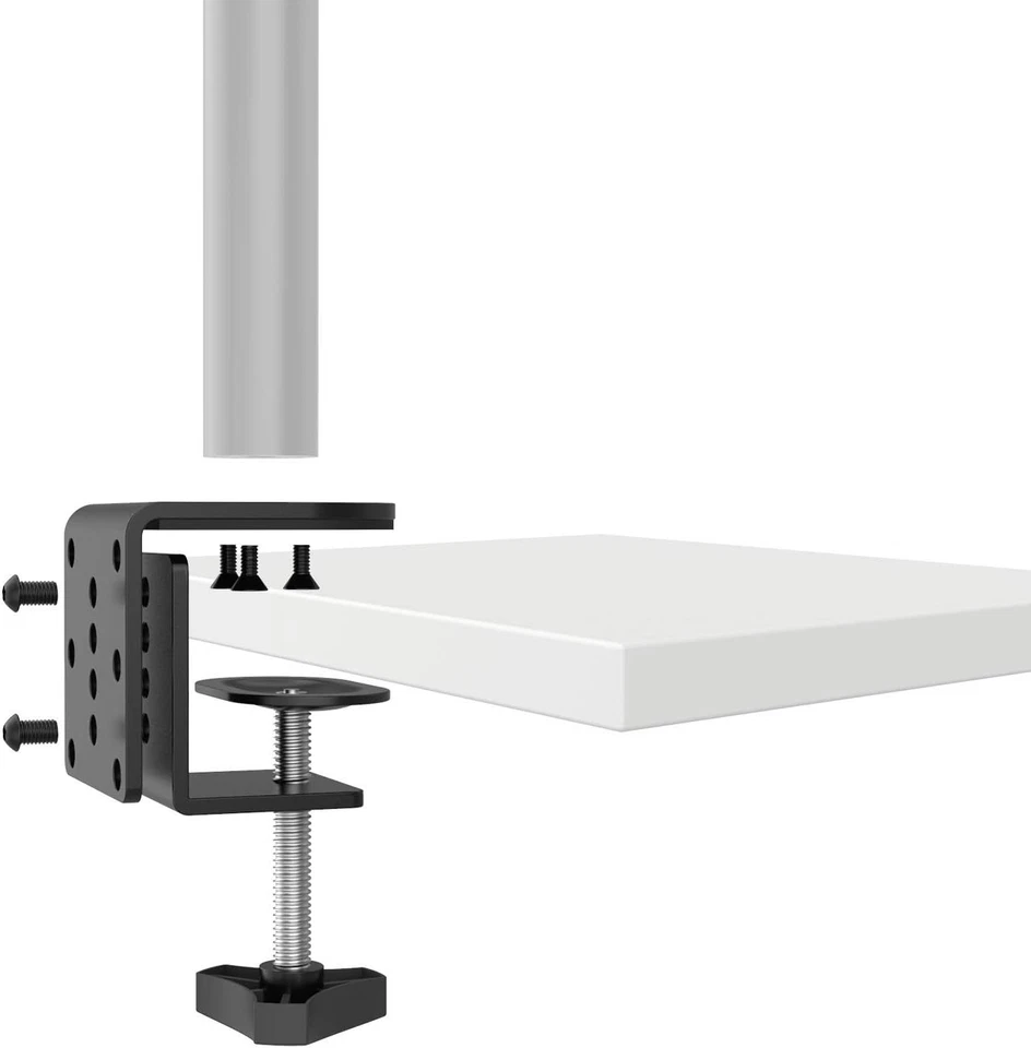 C-Clamp Base Stand Mounting Accessory for Monitor Mount Workstation System, Blac - Image 3 of 4